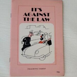 Vintage Reader's Digest It's Against the Law 1971 Booklet Kitschy Quirky Gift
